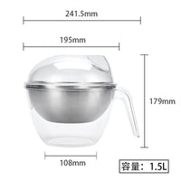 Stainless Steel Fruit Basket Salad Bowl with Lid and Handle, Drainer, Fresh-keeping, Mixing, Chilling Bowl