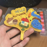 DIY Felt Autumn Leaf Keychain & Bag Charm Kit