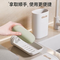 Portable Soap Dish with Lid for Travel and Home Use, Leak-Proof and Drainable
