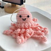 Handmade Crocheted Octopus Plush Keychain Bag Charm