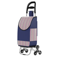 Foldable Shopping Cart with Wheels, Portable Grocery Utility Cart with Bag for Seniors