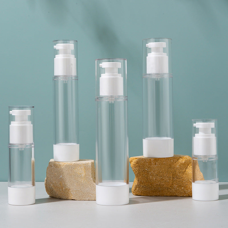 Travel Vacuum Dispenser Bottle Set for Lotions, Foundations, and Skincare