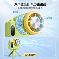 Portable Neck Fan with Cooling Plate, Handheld & Desktop Mini Fan, USB Rechargeable