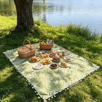 Waterproof Picnic Blanket Outdoor Camping Mat Moisture-Proof Thickened Fabric Ground Cover