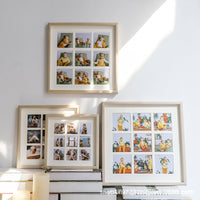 Multi-Aperture Photo Frame Mat Board Custom Cutout Inserts - Thickened Multi-Grid Cardboard for Various Sizes