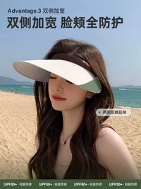 Japanese UV Protection Sun Visor Hat for Women - Lightweight Headband Design