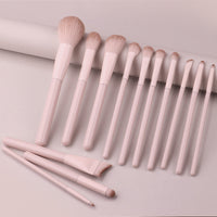 Pink Peach Makeup Brush Set for Eyeshadow, Blush, Contour, and Concealer - Beginner Friendly