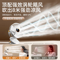 Portable USB Desk Fan with 5-Speed Settings and Long-Lasting Battery for Home, Office, and Travel