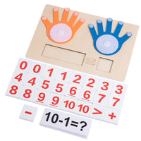 Montessori Wooden Finger Counting Board for Early Math Education