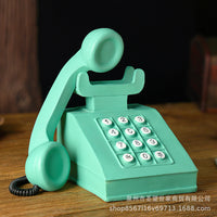 Retro American Style Telephone Model Home Decor Ornament
