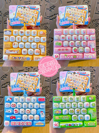 Cartoon Animal 26-Key Decompression Keyboard Keychain for Kids' Backpacks and Gifts
