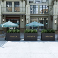 Outdoor Iron Art Planter Box Combination for Commercial and Garden Use, Stainless Steel Flower Trough