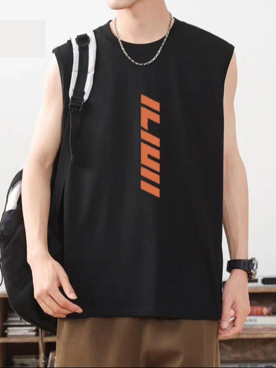 Men's Ice Silk Mesh Vest Quick Dry Sleeveless T-Shirt for Sports Training