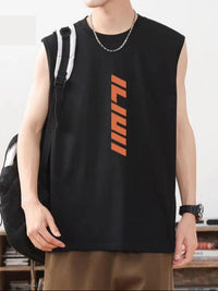 Men's Ice Silk Mesh Vest Quick Dry Sleeveless T-Shirt for Sports Training