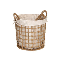 Laundry Hamper Woven Imitation Rattan Storage Basket for Home Bedroom Bathroom Toys Clothes