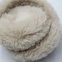 Winter Outdoor Warm Earmuffs Plush Thick Fashion Rabbit Hair Plaid Behind-the-Head Foldable Ear Covers