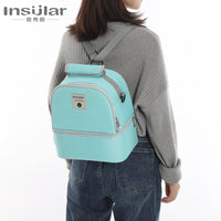 Multifunctional Diaper Backpack Breast Milk Cooler Bag for Pump and Storage