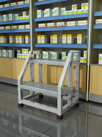 Industrial Step Ladder, 3 or 4 Step Warehouse Handling Ladder, Household Iron Staircase, Widened