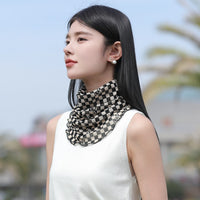 Versatile Nylon Mesh Neck Gaiter Scarf with Ear Loops for Summer
