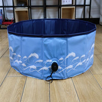 Foldable PVC Pet Swimming Pool with Sprinkler for Dogs and Cats, Portable Bathing Tub