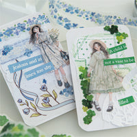 Tangshi PET Glitter Tape, Floral Vine Series for DIY Scrapbooking and Decoration