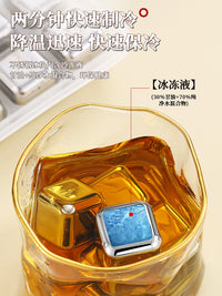 316 Stainless Steel Reusable Ice Cubes for Whiskey and Drinks, Chilling Stones with Storage Box and Tongs