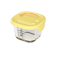 Baby Food Storage Glass Container with Lid - Steamable Egg Custard Bowl - Freezer Safe Infant Feeding Tool