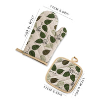 Double-Sided Quilted Oven Mitts and Pot Holders Set for Baking and Cooking, Heat Resistant