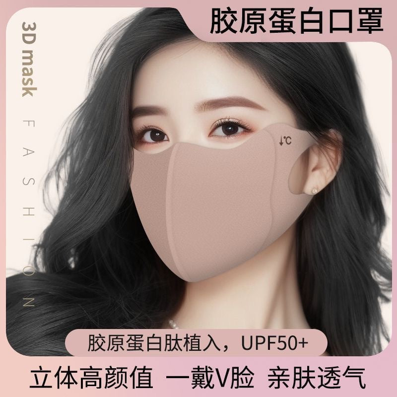 Shumeijia UPF50+ Collagen Sun Protection Mask with Eye Corner Coverage for Men and Women