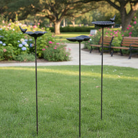 Vintage Cast Iron Bird Feeder & Bath for Garden Decor