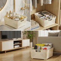 Plastic Storage Baskets for Snacks, Toys, and Sundries - Desktop, Kitchen, Cabinet, Living Room Organizer Bins