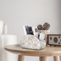 PU Leather Desktop Storage Box with Compartments for Data Cables and Remote Controls, Customizable