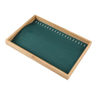 Bamboo Wood Necklace and Bracelet Display Tray for Jewelry Organization