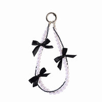 Pearl Bowknot Phone Charm Strap for Phone Case, Keys, and Bags