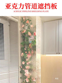 Acrylic Pipe Cover for Gas and Water Pipes, L-Shaped Decorative Concealer