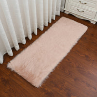 Long Plush Faux Wool Bench Cushion for Office Chairs and Stools