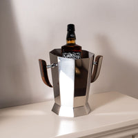Modern Luxury Stainless Steel Ice Bucket & Champagne Cooler with Tray for Bar & Dining
