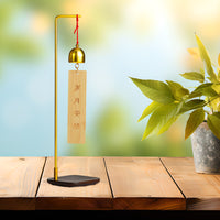 Wooden Wind Chime with Decorative Plaque for Outdoor Patio and Home Decor