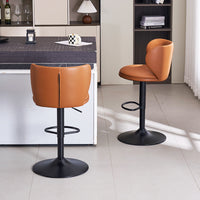Adjustable Swivel Bar Stool with Backrest for Home Kitchen or Commercial Bar