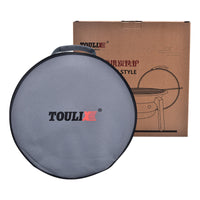 Portable Charcoal Grill for Outdoor Camping and Patio Use - Small Round Foldable BBQ Stove