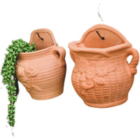 Wall-Mounted Terracotta Planter for Succulents and Hanging Plants