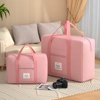 Foldable Waterproof Travel Duffel Bag with Trolley Sleeve for Luggage Organization