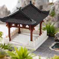 Miniature Chinese Courtyard Pavilion Ornament for Fish Tank Landscaping