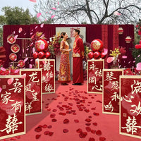 Wedding Aisle Arch Signage for Outdoor Courtyard Engagements and Ceremonies