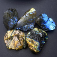 Natural Labradorite Raw Stone Specimen for Diffuser, Decoration, and Collection