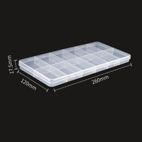 Clear Acrylic Jewelry Organizer Box with Multiple Compartments for Earrings, Rings, Necklaces, and Nail Art Supplies