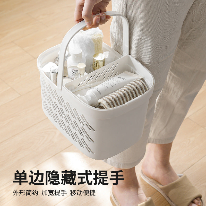Portable Shower Caddy Basket with Drainage for Dorms and Bathrooms