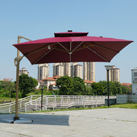 Outdoor Patio Umbrella Garden Terrace Large Sunshade Roman Umbrella with Aluminum Pole