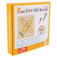 Montessori Wooden Geometric Pegboard Math Toy for Early Education