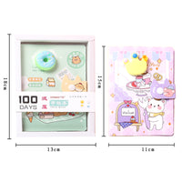 Cute Decompression Notebook for Kids, Girls' Diary with Creative Stationery
